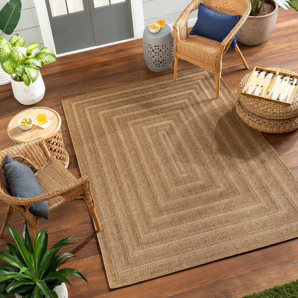 Dyami Flatweave Faux Jute Outdoor Rug