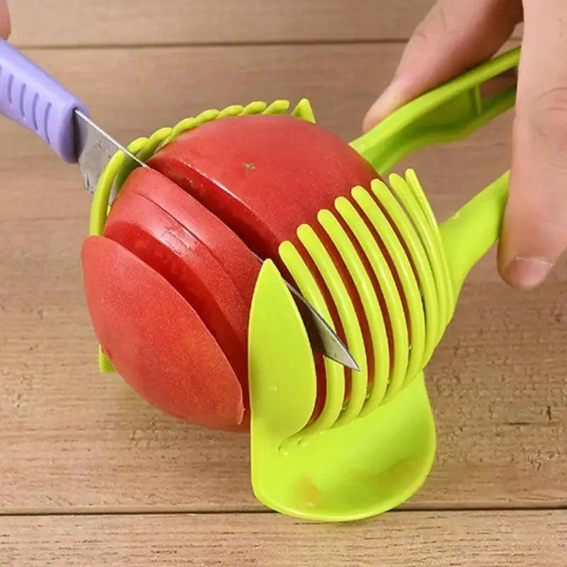 Stylish Handheld Kitchenware Tomato Slicer Bread Clip Fruit and Vegetable Cutter Potato Creative Gadget Kitchen Accessories