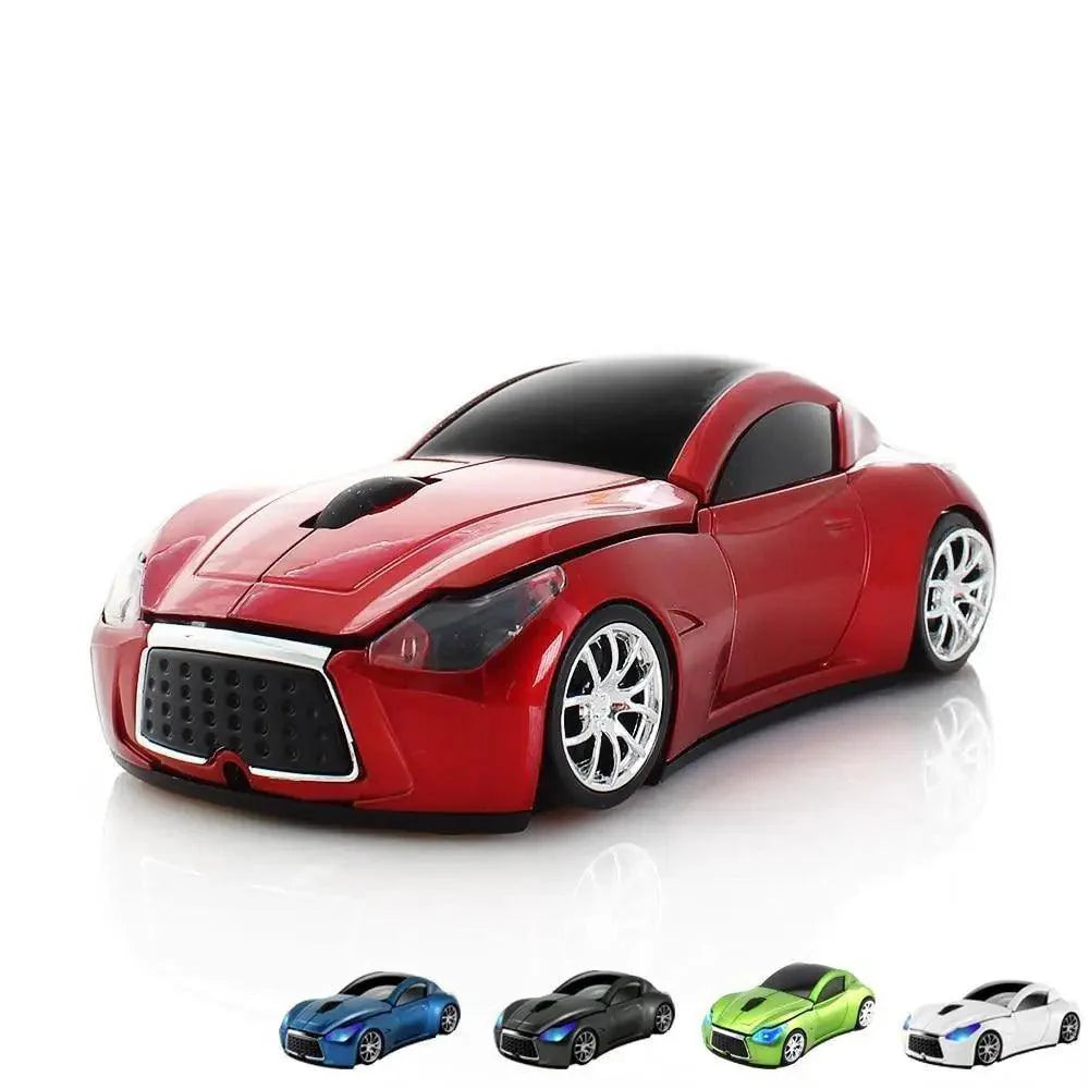 Stylish Wireless Computer Car Shape Mouse Mini 3D Ergonomic PC Gamer Mouse Retro Optical Mice 1600 DPI USB Receiver Suitable for PC/Computer/Laptop