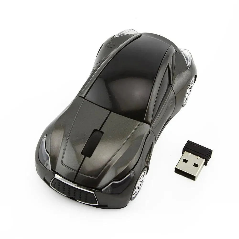Stylish Wireless Computer Car Shape Mouse Mini 3D Ergonomic PC Gamer Mouse Retro Optical Mice 1600 DPI USB Receiver Suitable for PC/Computer/Laptop