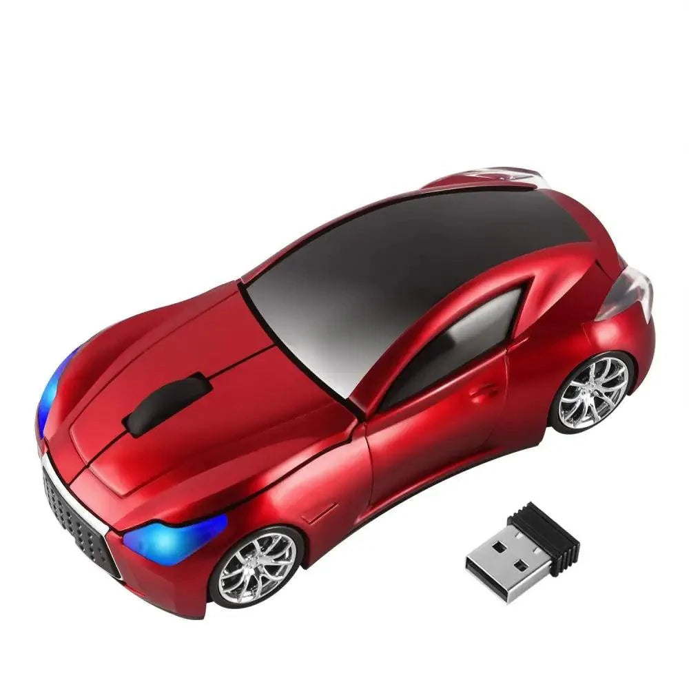 Stylish Wireless Computer Car Shape Mouse Mini 3D Ergonomic PC Gamer Mouse Retro Optical Mice 1600 DPI USB Receiver Suitable for PC/Computer/Laptop
