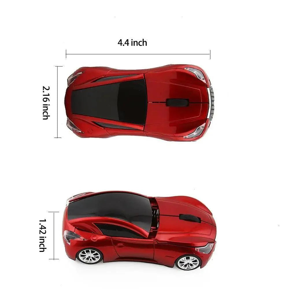 Stylish Wireless Computer Car Shape Mouse Mini 3D Ergonomic PC Gamer Mouse Retro Optical Mice 1600 DPI USB Receiver Suitable for PC/Computer/Laptop