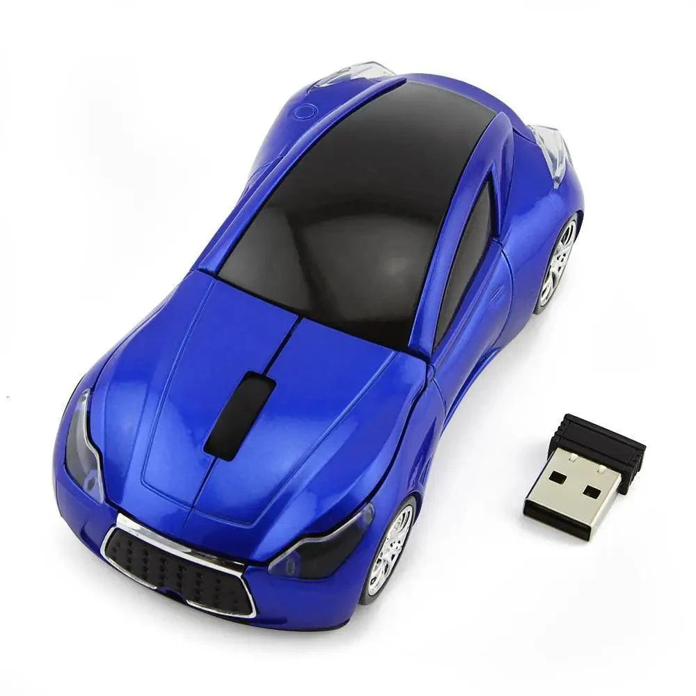 Stylish Wireless Computer Car Shape Mouse Mini 3D Ergonomic PC Gamer Mouse Retro Optical Mice 1600 DPI USB Receiver Suitable for PC/Computer/Laptop