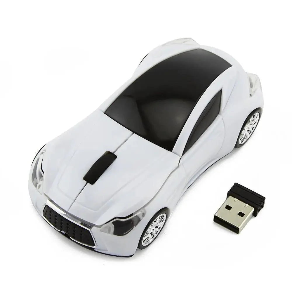 Stylish Wireless Computer Car Shape Mouse Mini 3D Ergonomic PC Gamer Mouse Retro Optical Mice 1600 DPI USB Receiver Suitable for PC/Computer/Laptop