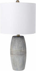Mabayo Ribbed White Ceramic Table Lamp