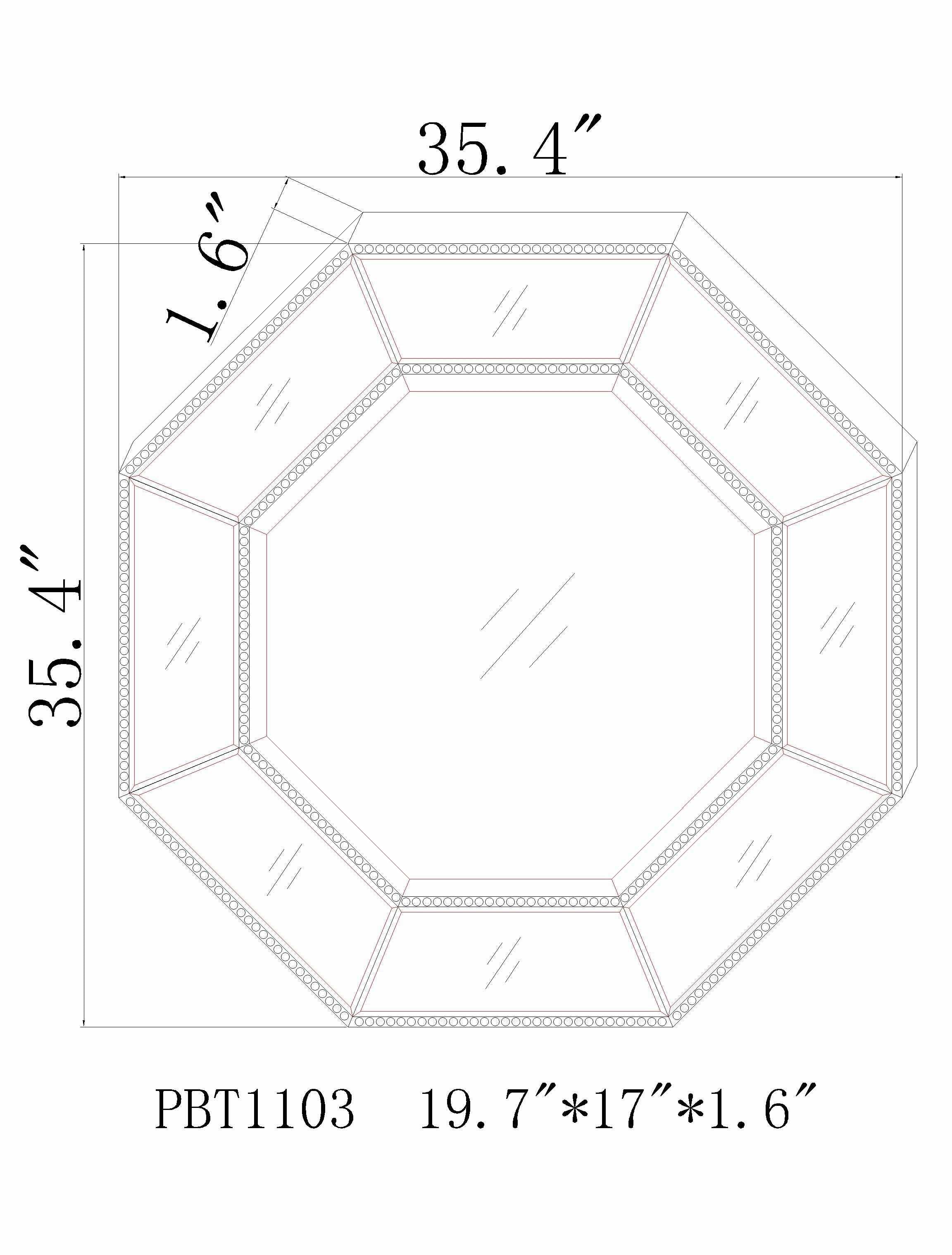 Swellendam Gold Octagonal Mirror - Clearance