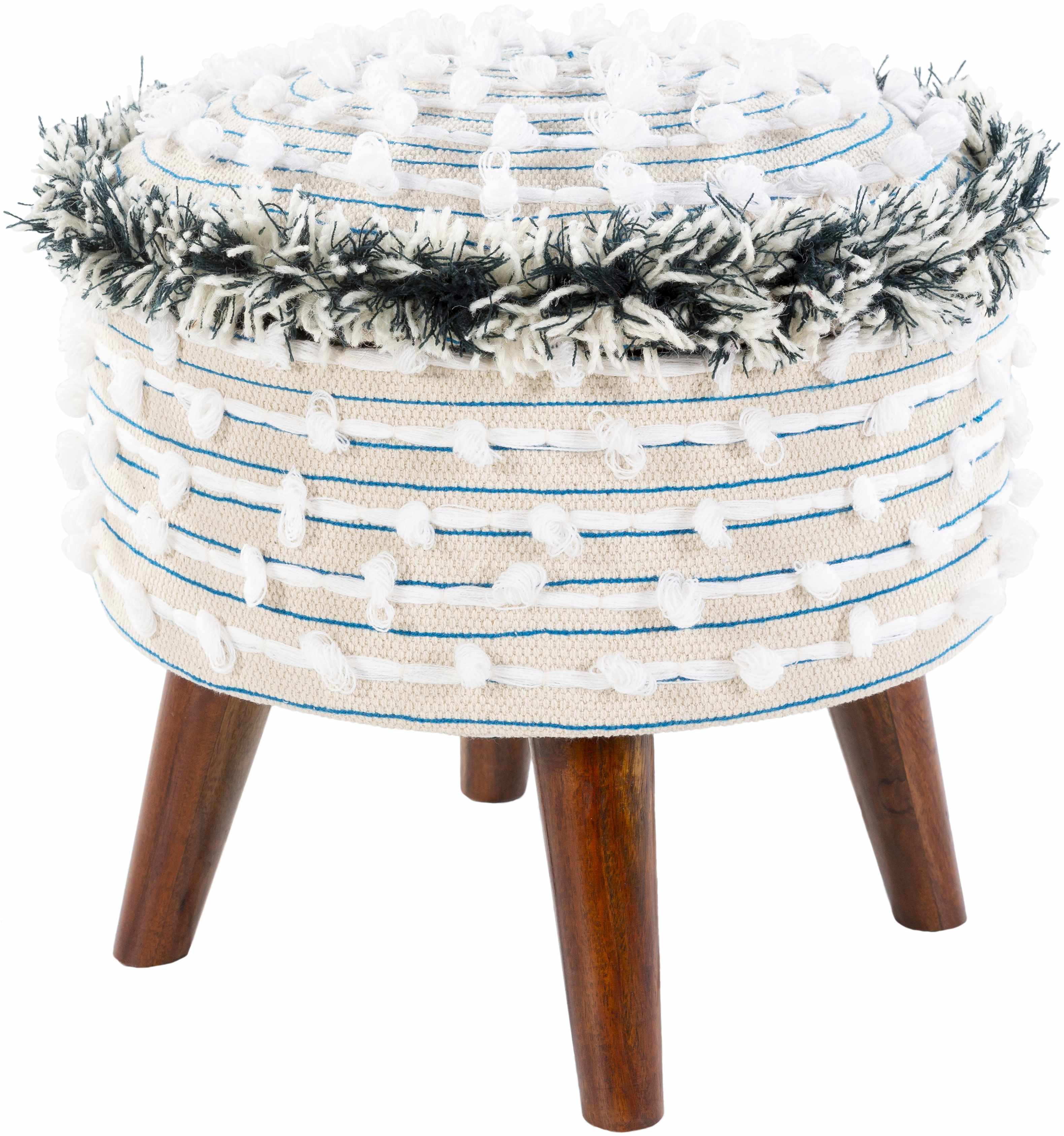 Matagami Beige Hand Woven Stool - Clearance