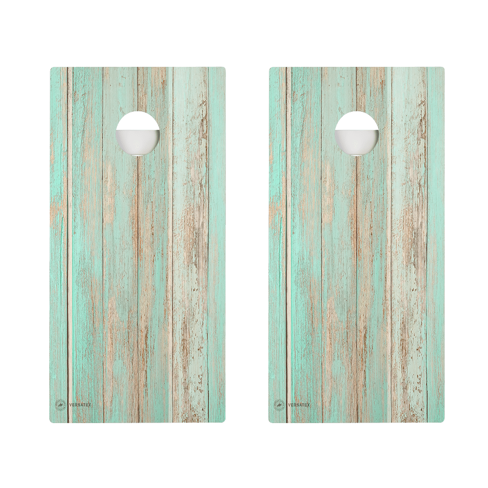 Teal Beach Wood Versatex All-Weather Cornhole Boards