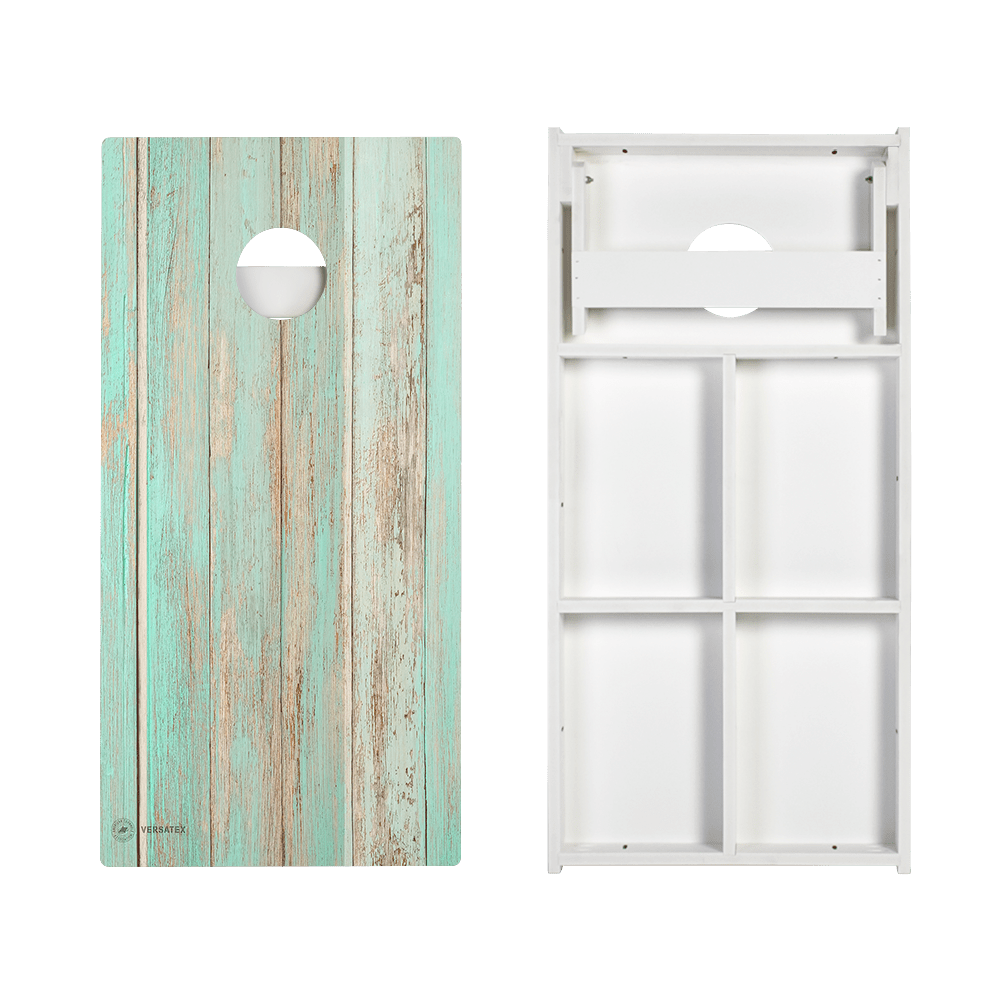 Teal Beach Wood Versatex All-Weather Cornhole Boards