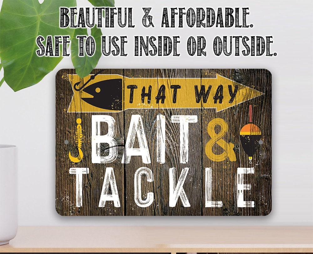 That Way, Bait & Tackle - Directional - Metal Sign