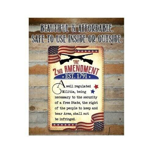 The 2nd Amendment Established 1791 - Metal Sign