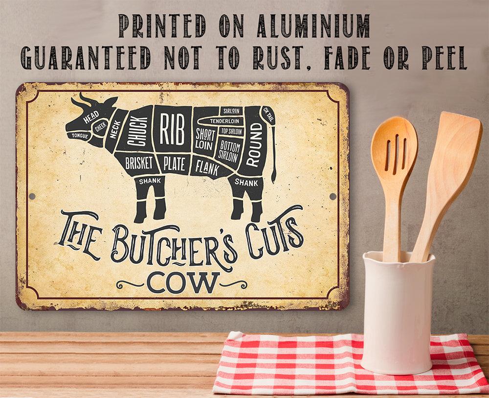 The Butcher's Cut COW - Metal Sign