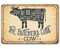 The Butcher's Cut COW - Metal Sign