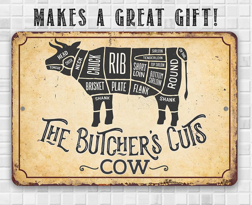 The Butcher's Cut COW - Metal Sign