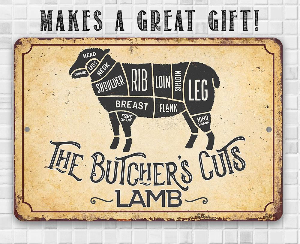 The Butcher's Cut LAMB - Metal Sign