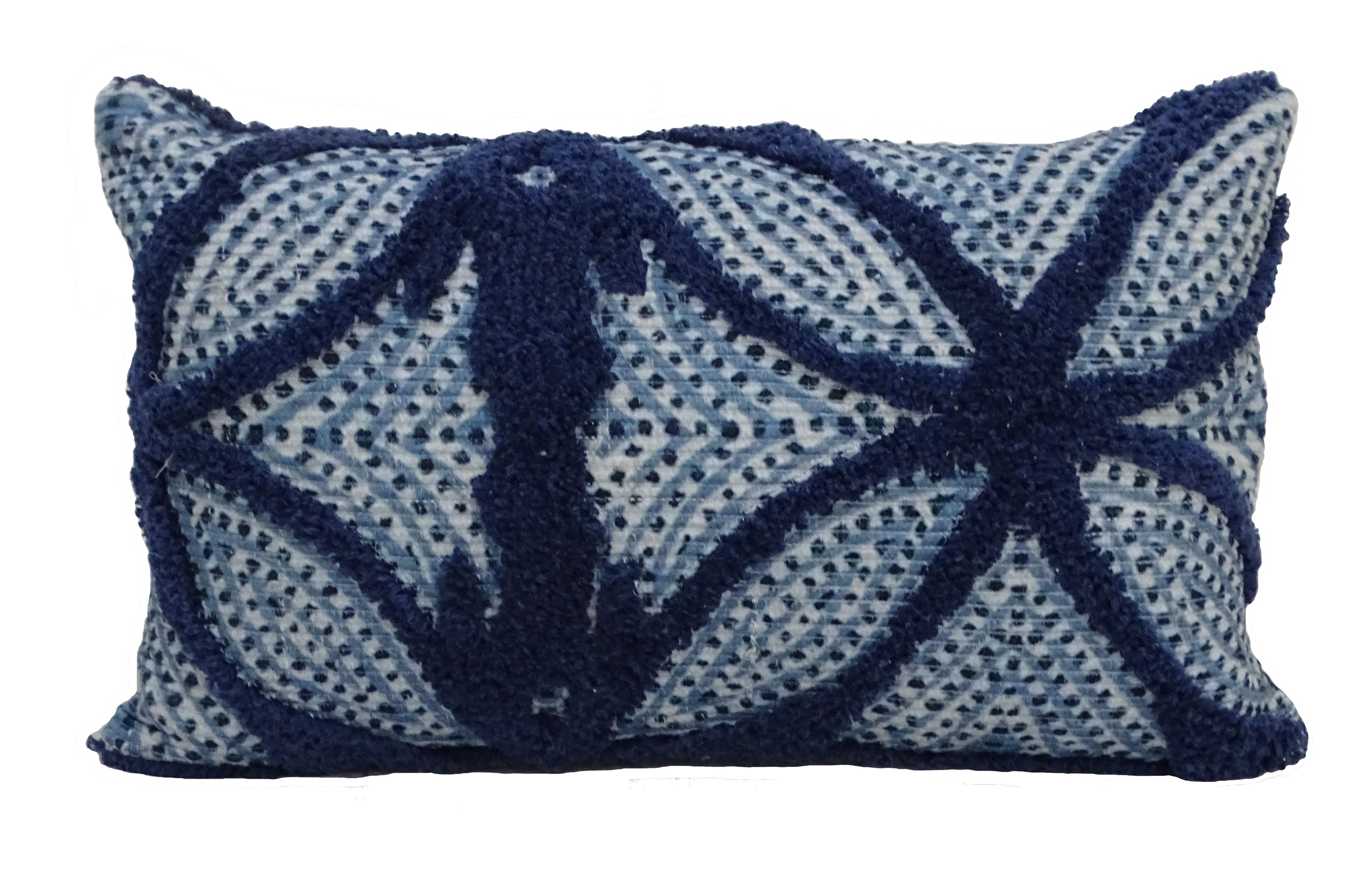 Blue Throw Pillow for couch 14" X 24"
