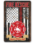 Firefighter Father Husband - Metal Sign