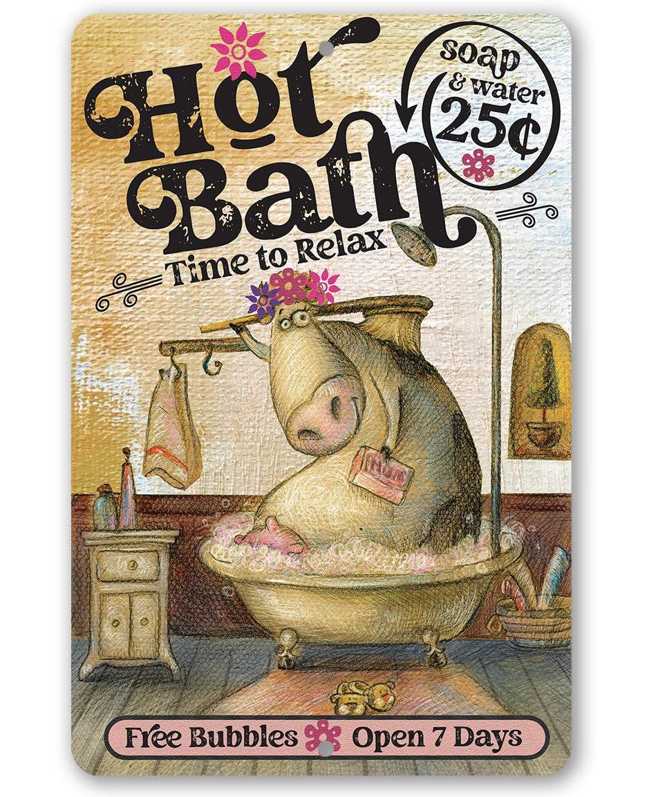 Hot Bath - Metal Sign