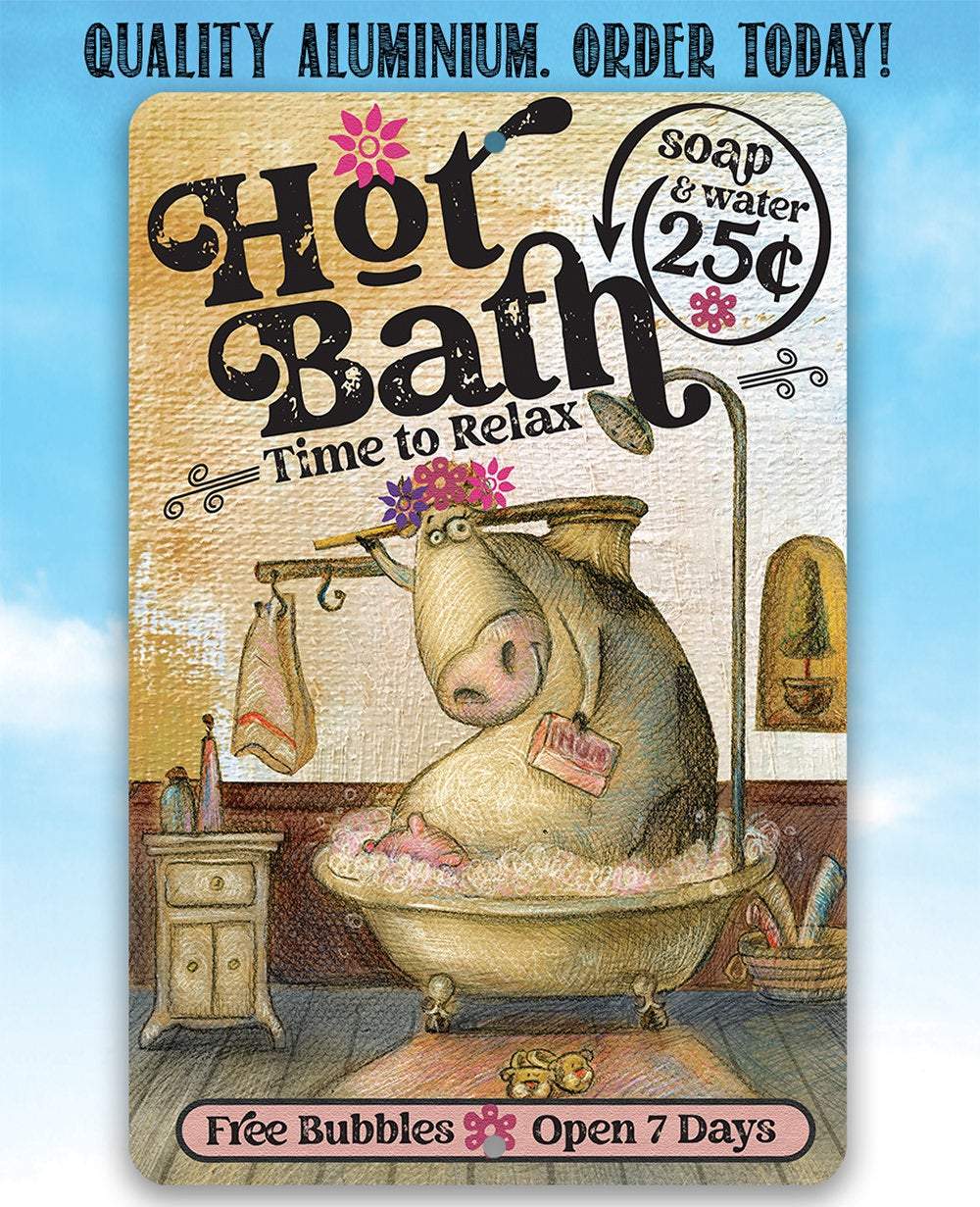 Hot Bath - Metal Sign