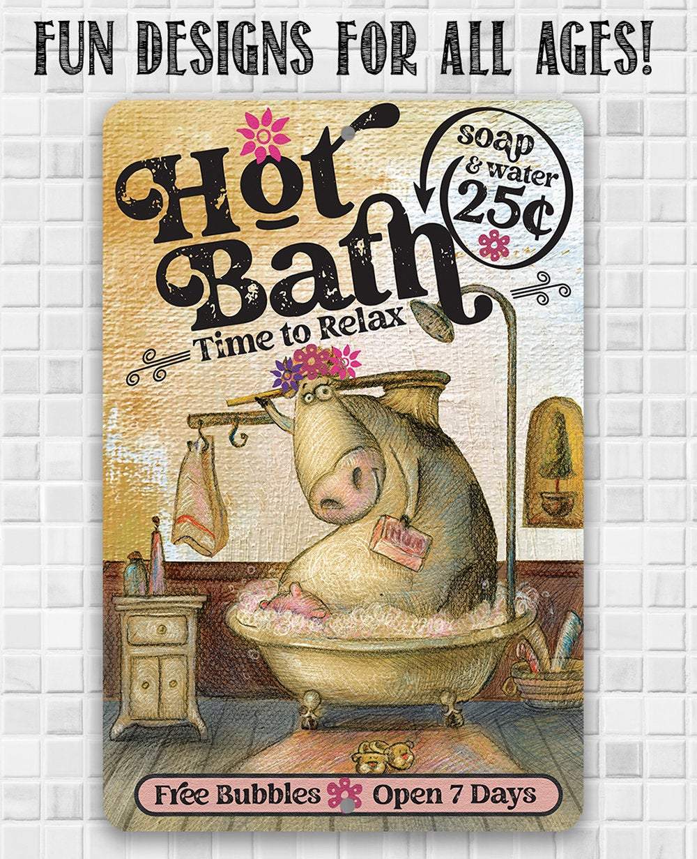 Hot Bath - Metal Sign