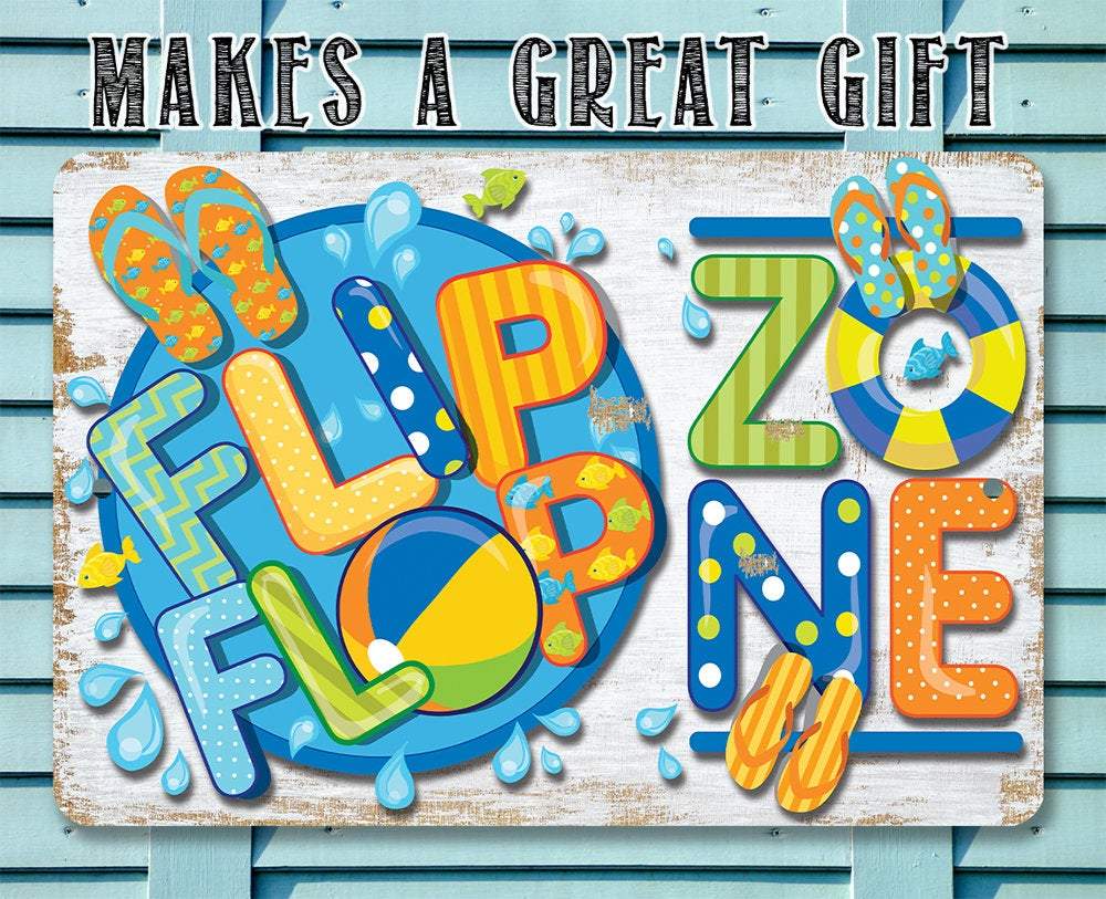 Flip Flop Zone - Metal Sign