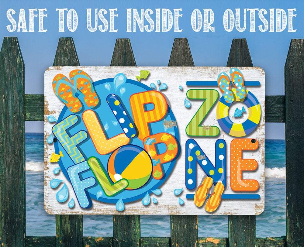 Flip Flop Zone - Metal Sign