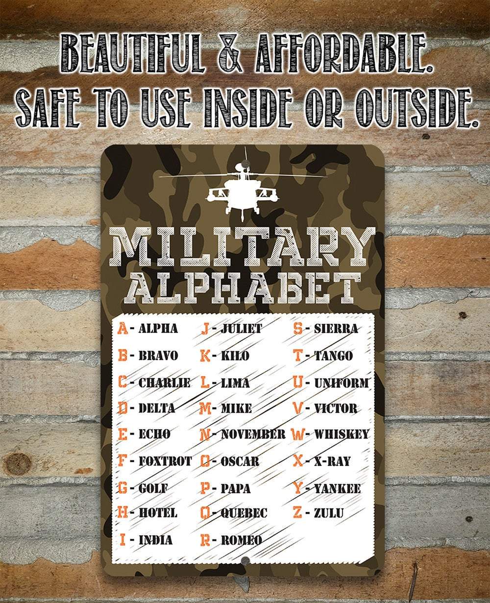 Military Alphabet  - Metal Sign