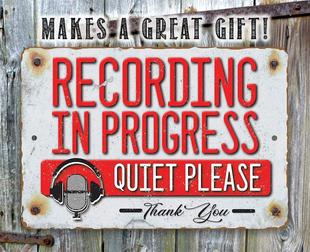 Quiet Recording Studio - Metal Sign