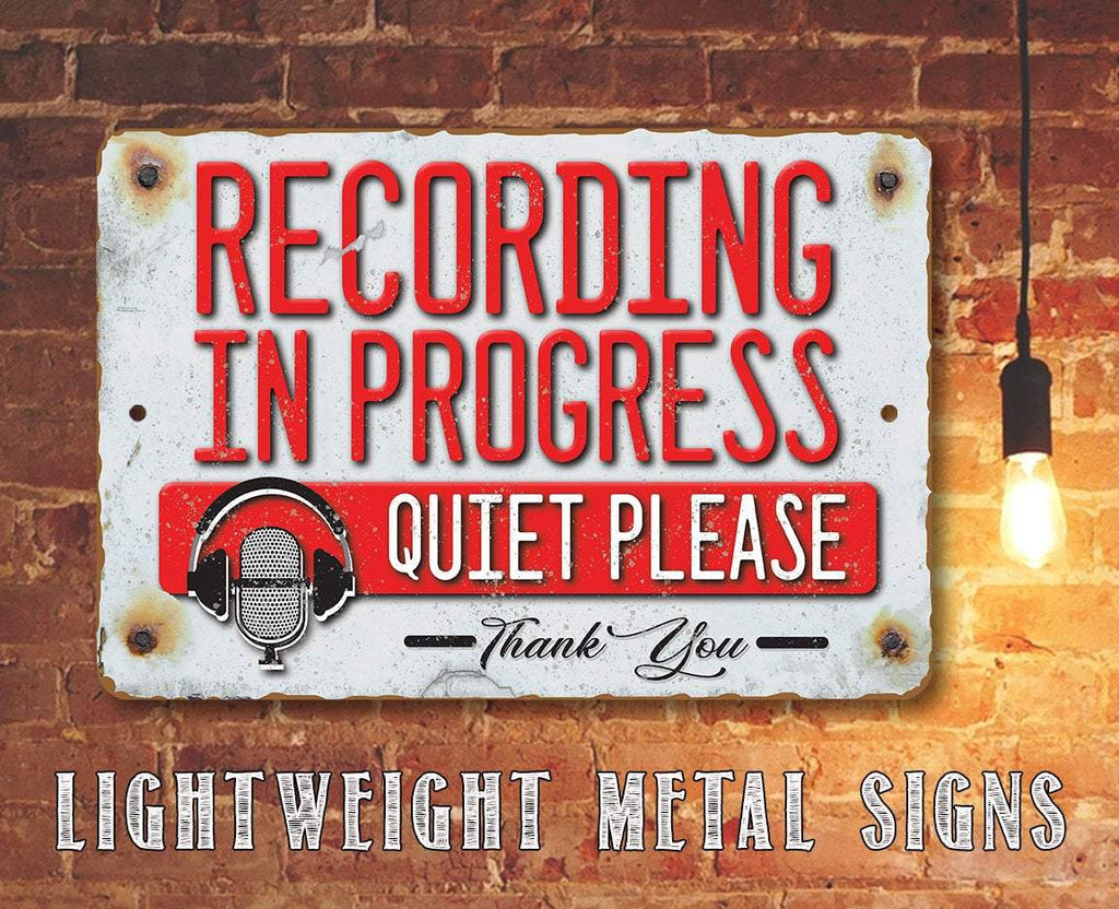 Quiet Recording Studio - Metal Sign