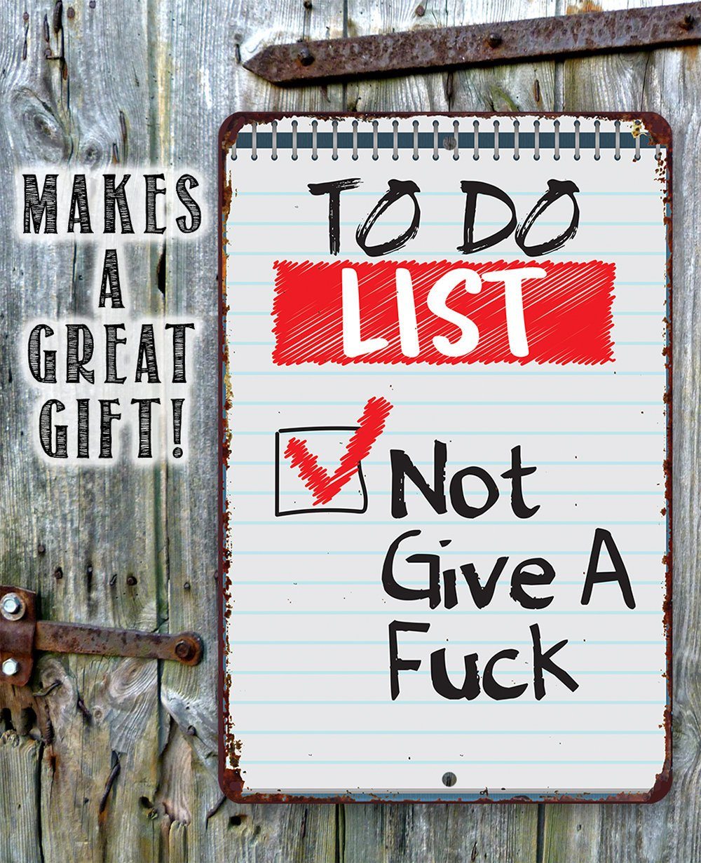 To Do List - Metal Sign