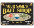 Personalized - Bait Shop - Metal Sign