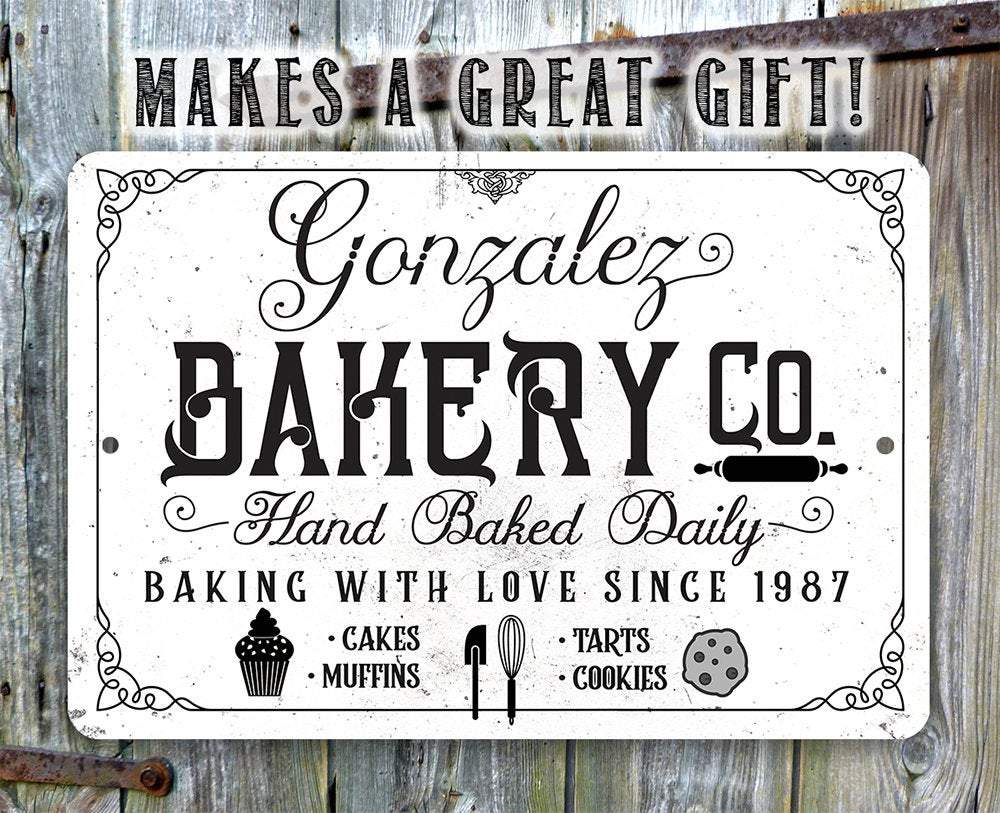 Personalized - Bakery Sign - Metal Sign