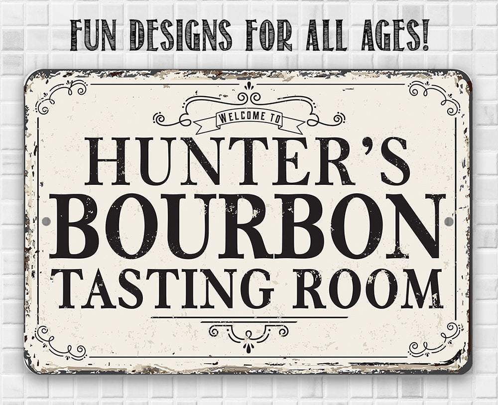 Personalized - Bourbon Tasting Room - Metal Sign