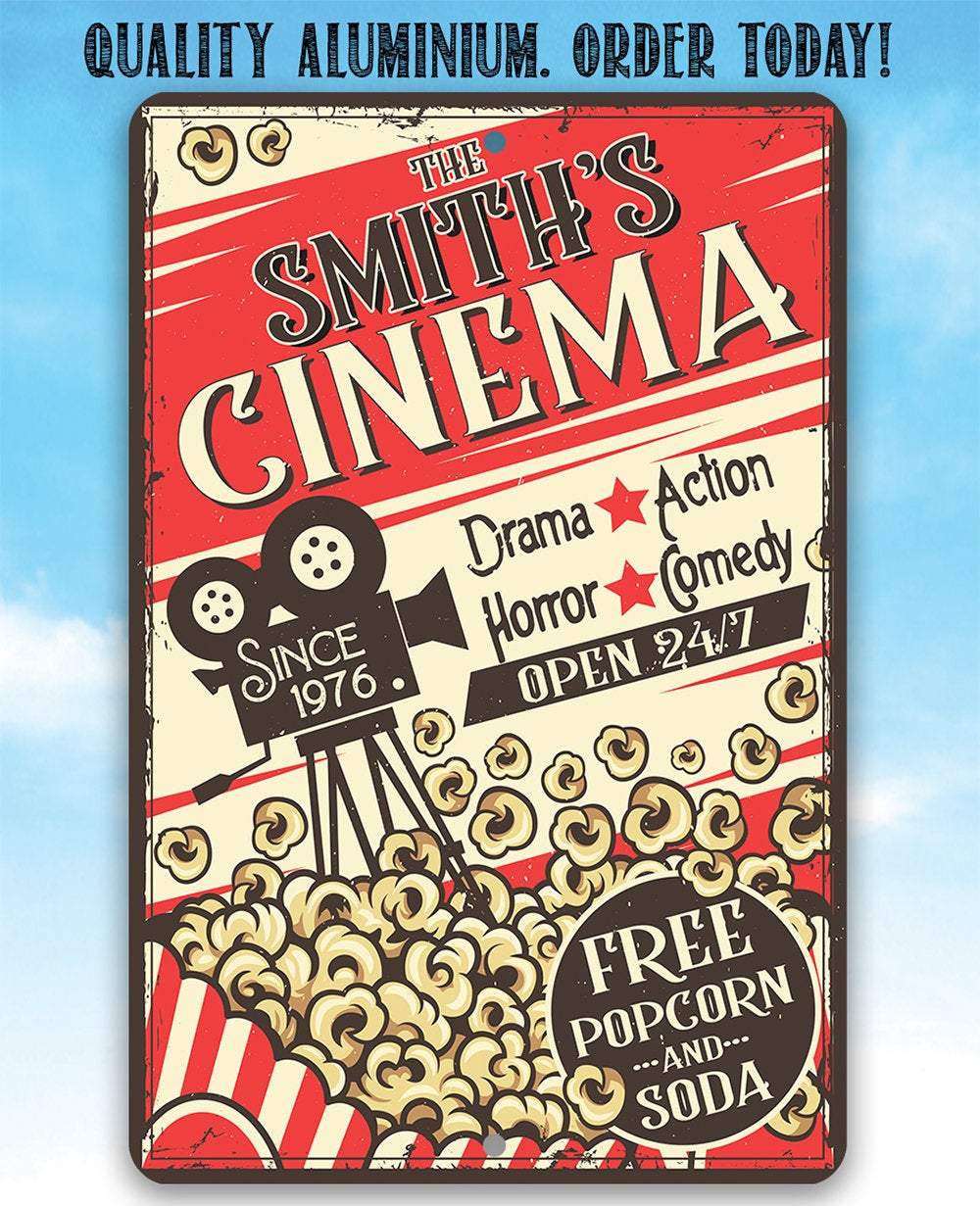 Personalized - Cinema Retro - Metal Sign