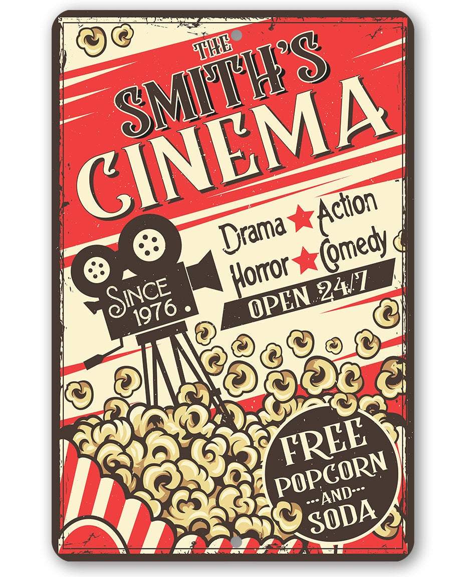 Personalized - Cinema Retro - Metal Sign
