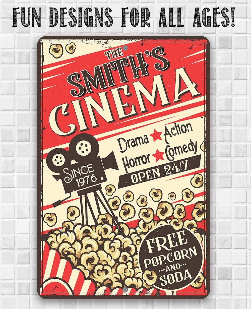 Personalized - Cinema Retro - Metal Sign
