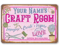 Personalized - Craft Room Imagine Create Inspire - Metal Sign