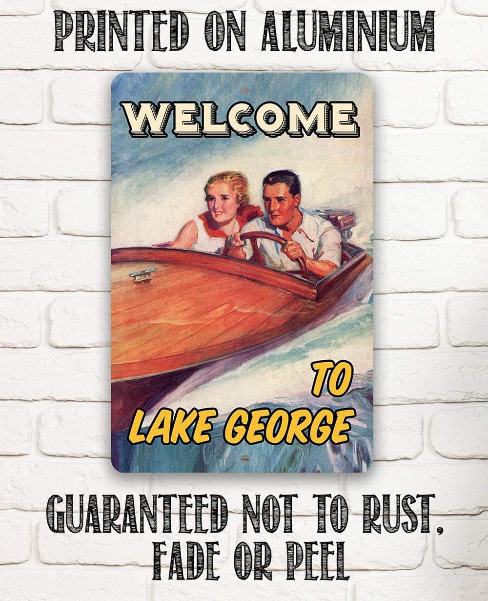 Personalized - Fast Boat Vintage - Metal Sign