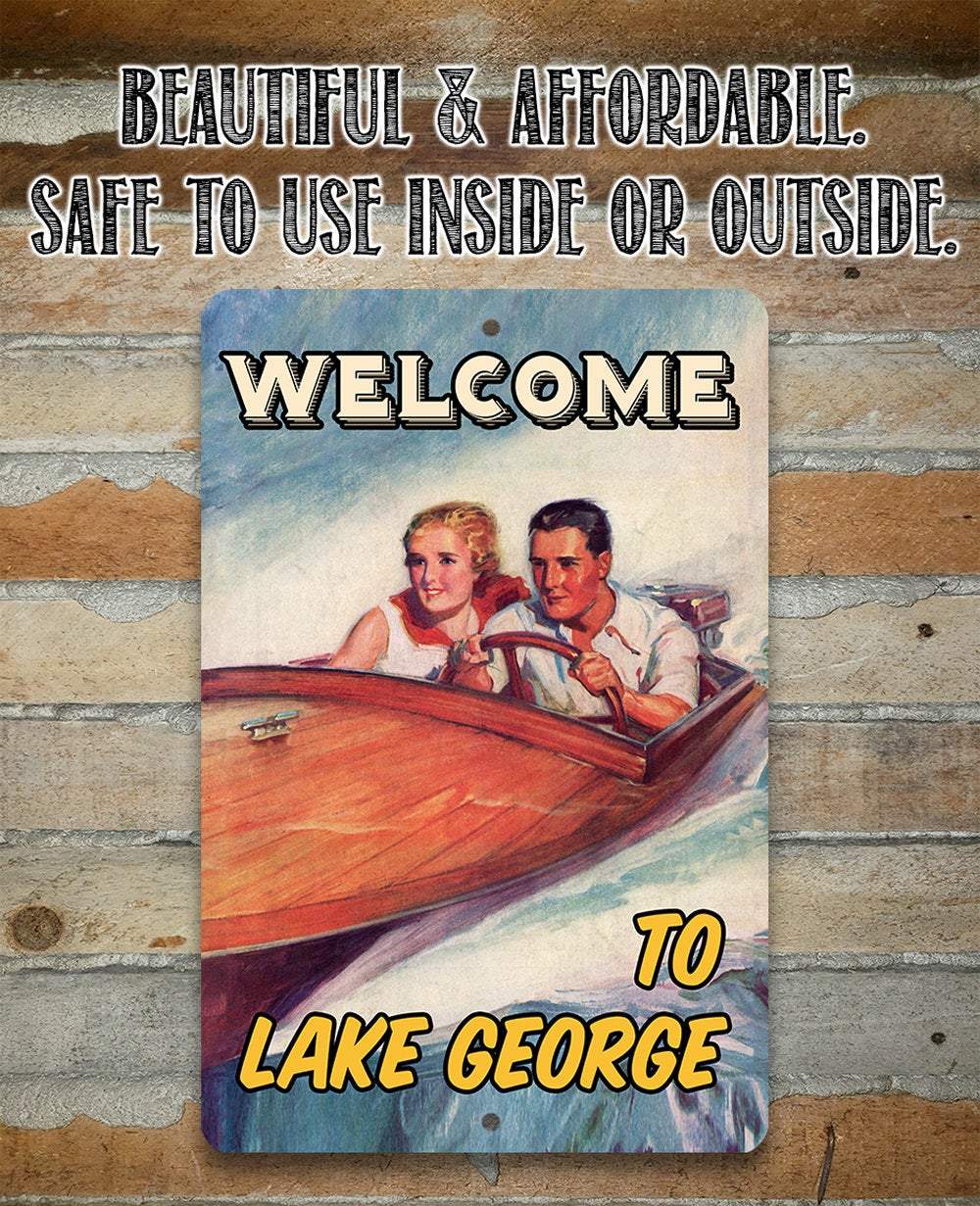 Personalized - Fast Boat Vintage - Metal Sign