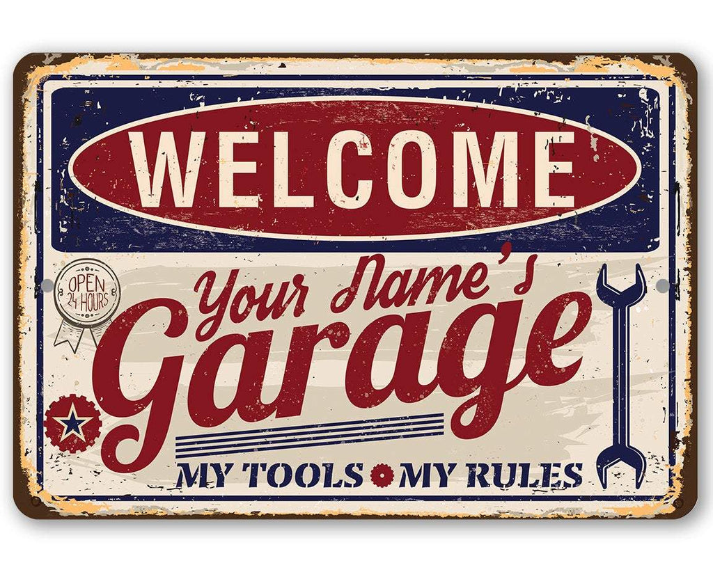Personalized - Garage - Metal Sign