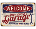 Personalized - Garage - Metal Sign