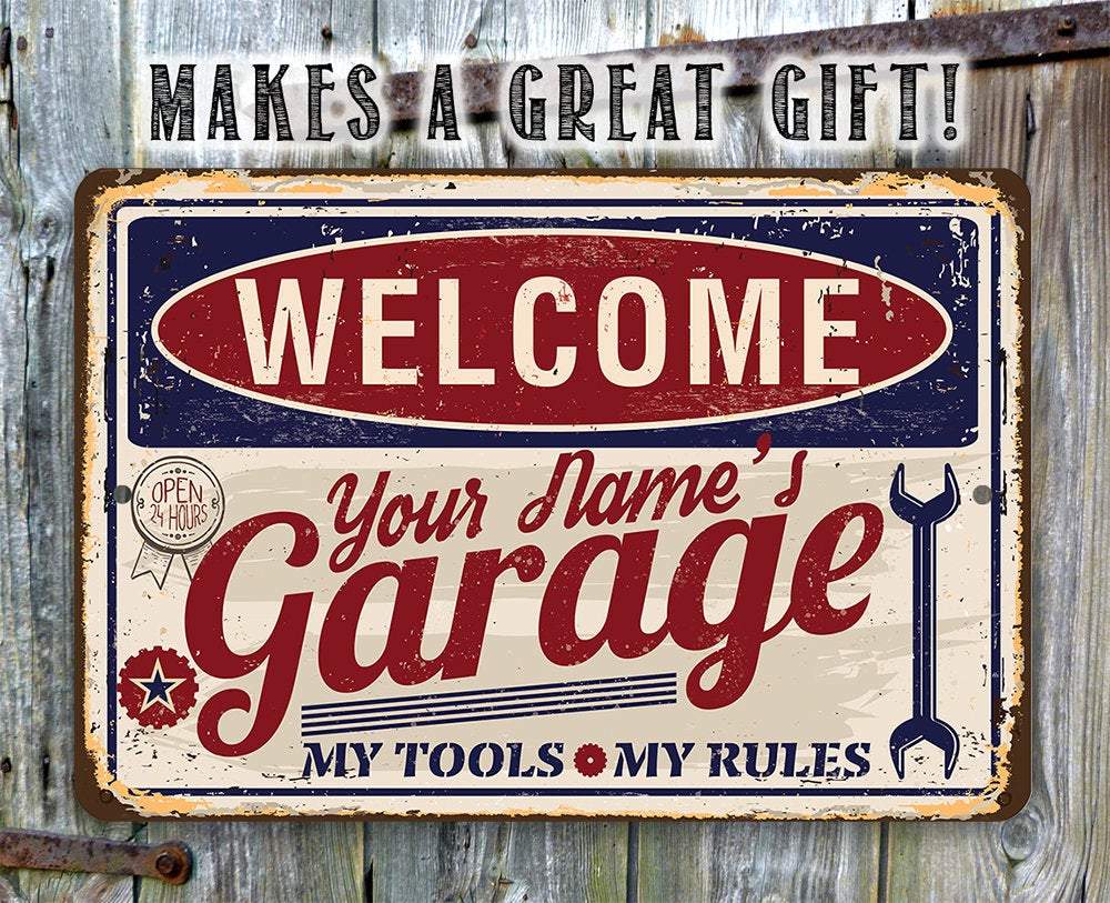 Personalized - Garage - Metal Sign