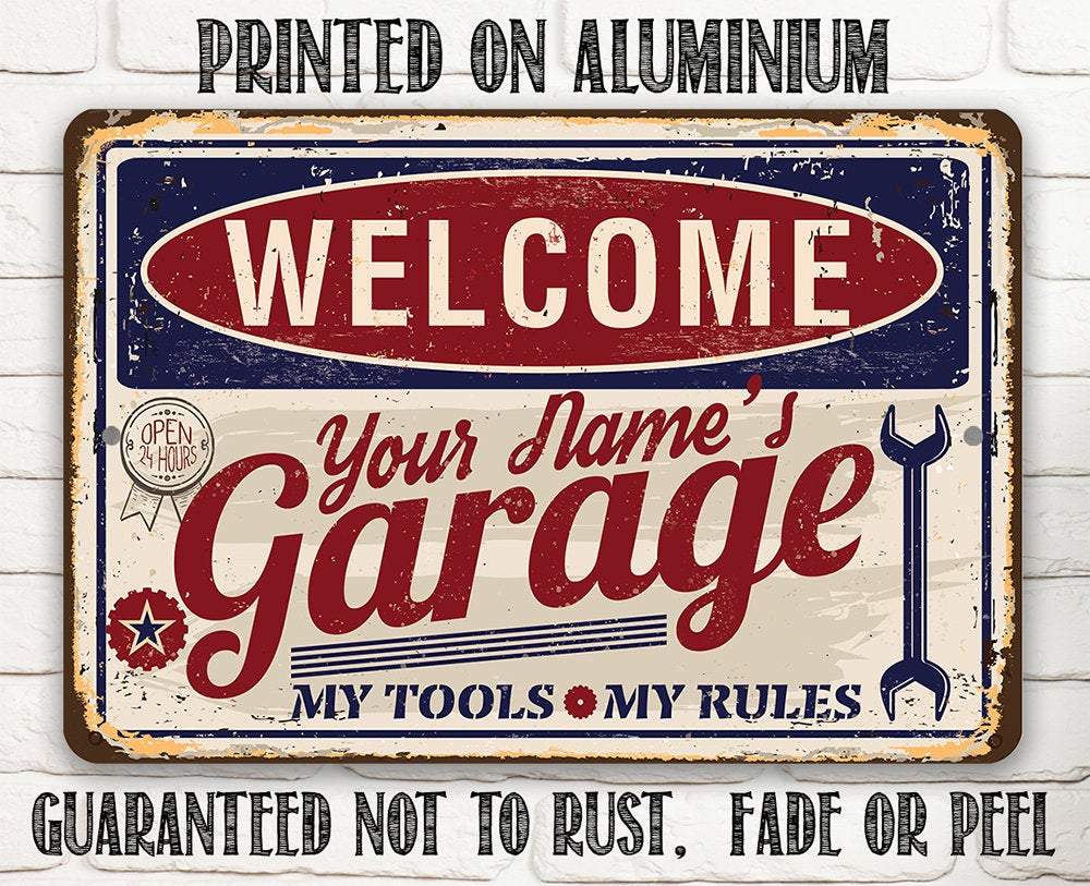 Personalized - Garage - Metal Sign