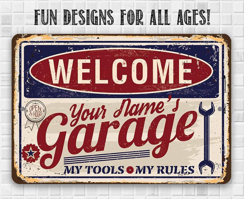Personalized - Garage - Metal Sign