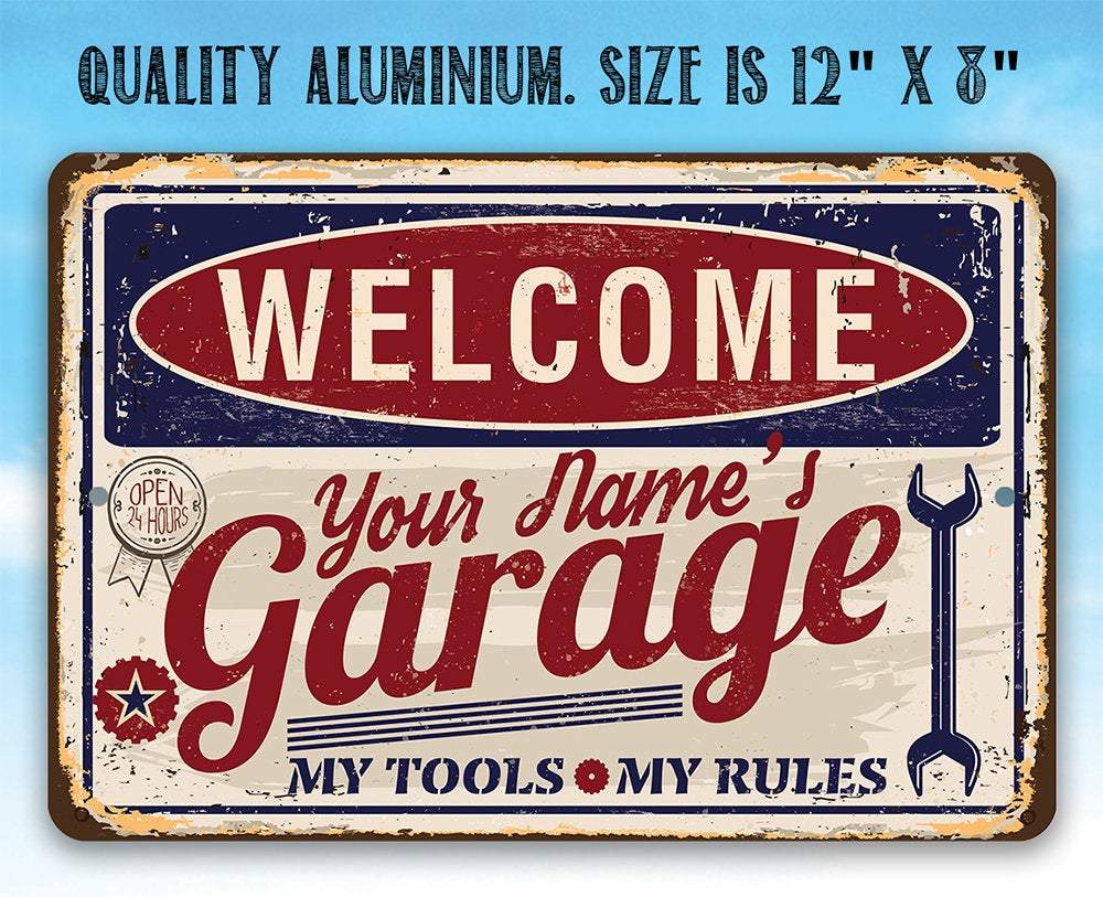 Personalized - Garage - Metal Sign