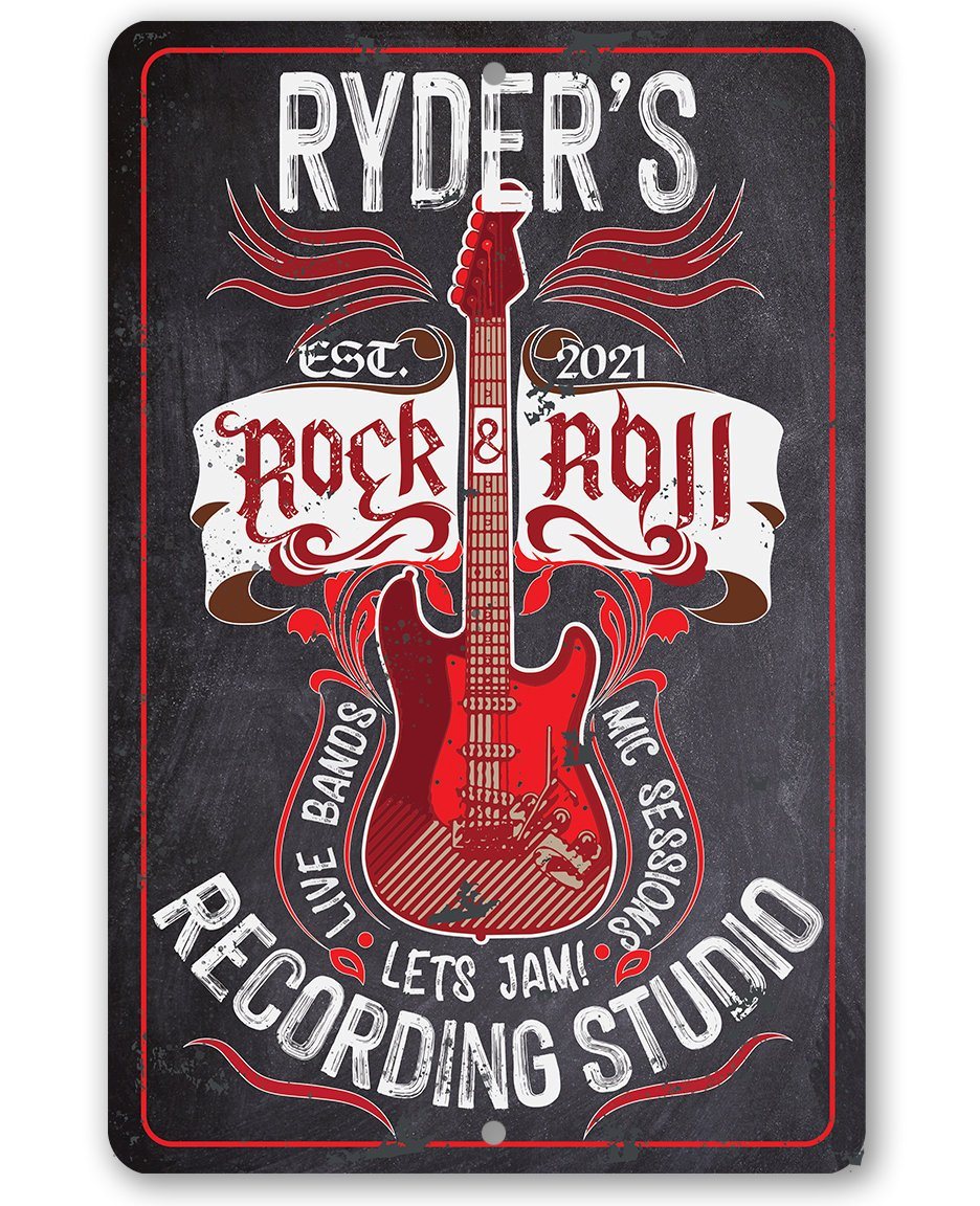Personalized - Rock & Roll - Metal Sign