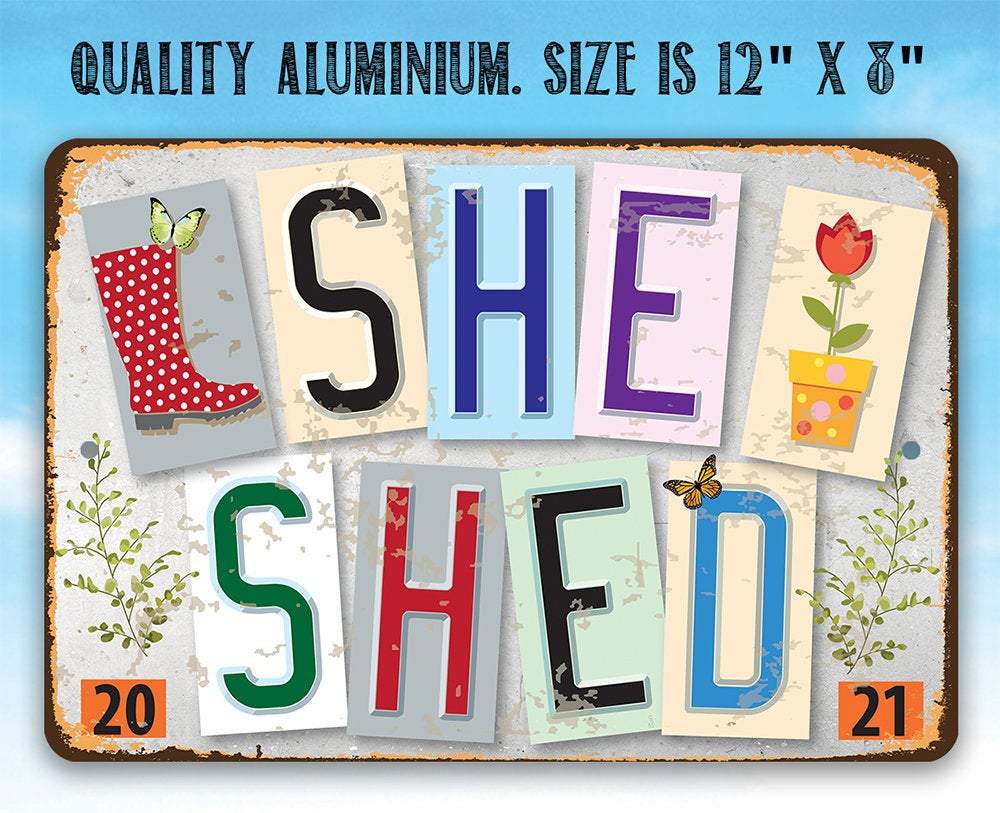 She Shed -Est. 2021- Metal Sign