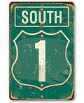 South Highway - Metal Sign