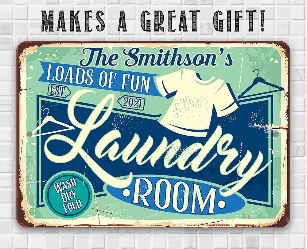 Personalized - The Laundry Room - Metal Sign