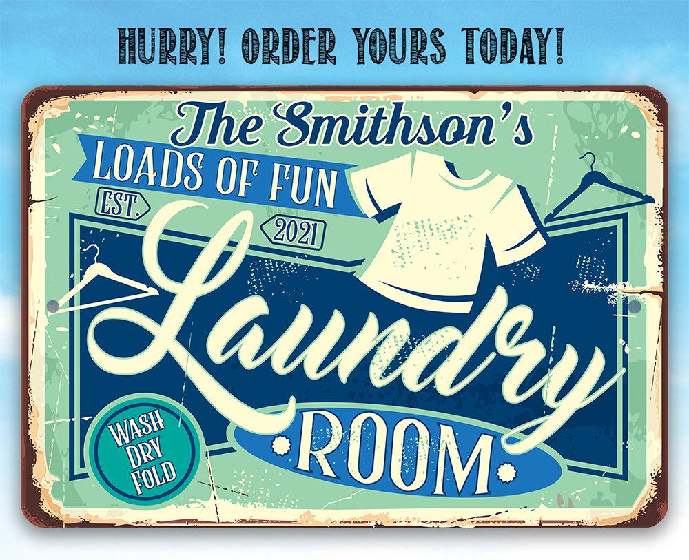 Personalized - The Laundry Room - Metal Sign